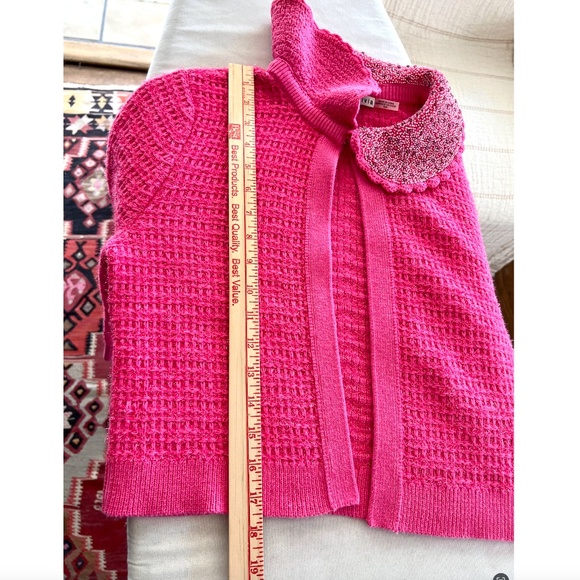 ALICE + OLIVIA Akira Embellished Cardigan in Pink - M - Picture 12 of 12